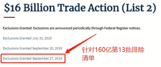 剛剛，美國又公布兩批次200多個品項產(chǎn)品關(guān)稅排除清單