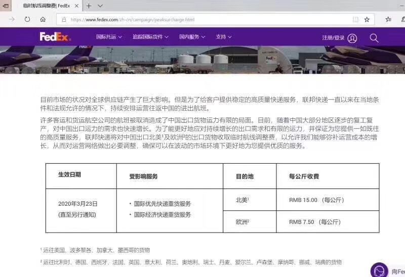 停飛、破產(chǎn)、裁員,空運(yùn)費(fèi)飆升至3位數(shù)!UPS等國(guó)際快遞開(kāi)始增收“旺季附加費(fèi)”(圖11)