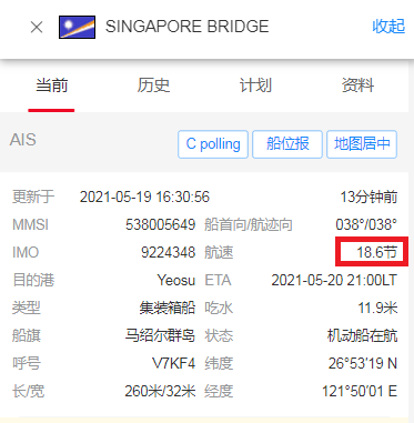 突發(fā)！在越南確診的集裝箱船，跑了！現(xiàn)以18.6節(jié)的航速北上  